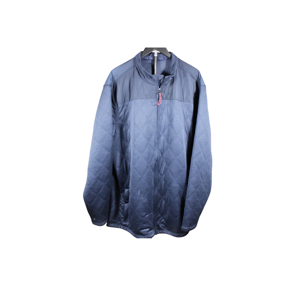 Cremieux 38 Women's 3XT Navy Blue Diamond Quilted Zip Mock Neck Jacket RN 58909